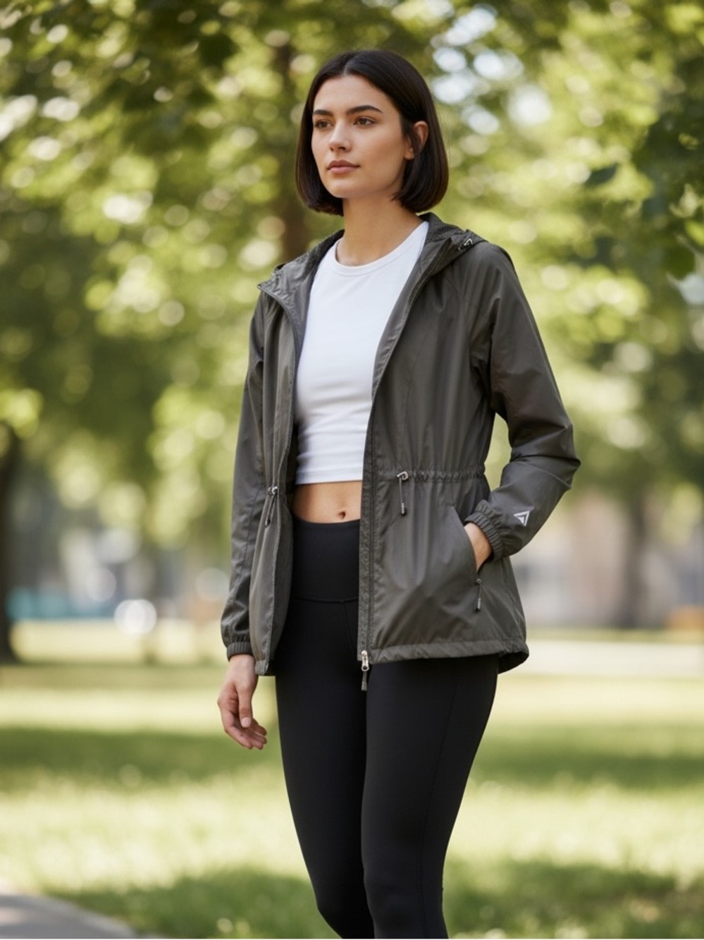 New Balance Black Hooded Utility Jacket